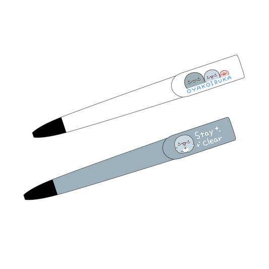 【親子イルカ】ラペルボールペン【10月中旬発送】