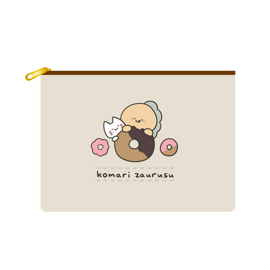 [KOMARIZAURUSU] Donut Mogumogu Flat Pouch [Versand Mitte Oktober]