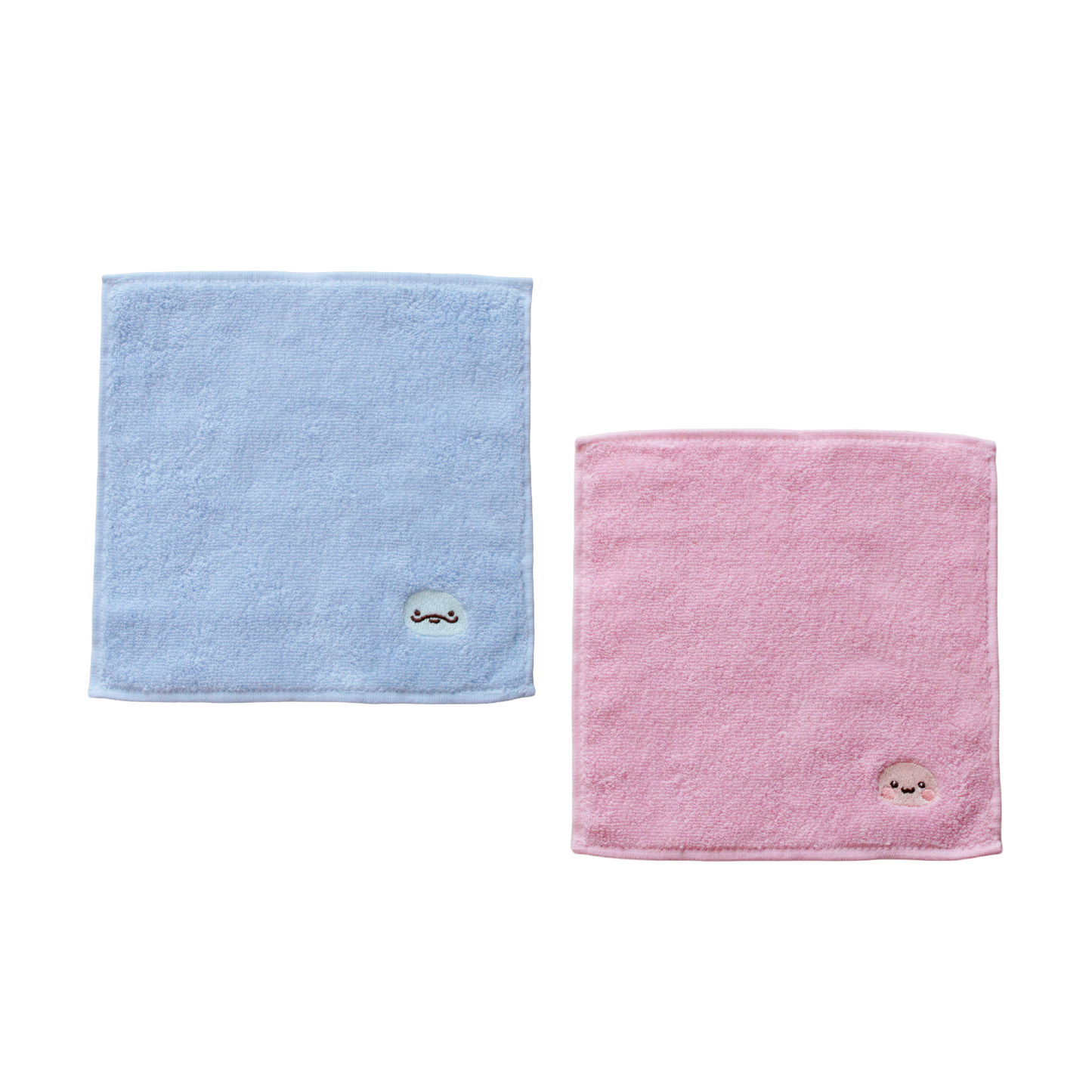 【親子イルカ】刺繍ハンカチ【10月下旬発送】