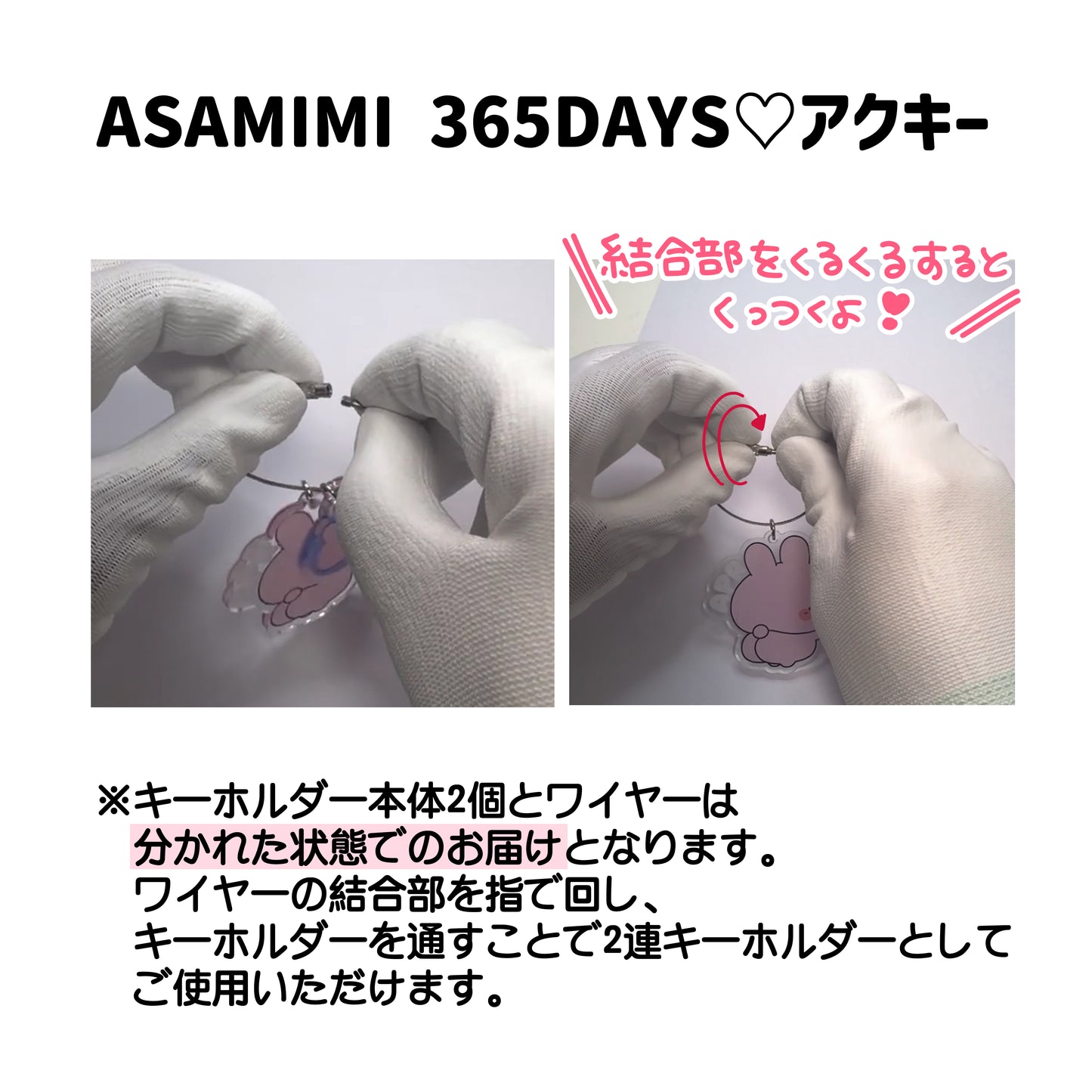 [ASAMIMICHAN] ASAMIMI 365DAYS♡ Acrylic Keychain (April - June) (Restock) [Shipping in late-August]