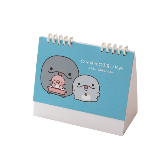 【親子イルカ】卓上カレンダー（2026）【1月下旬発送】