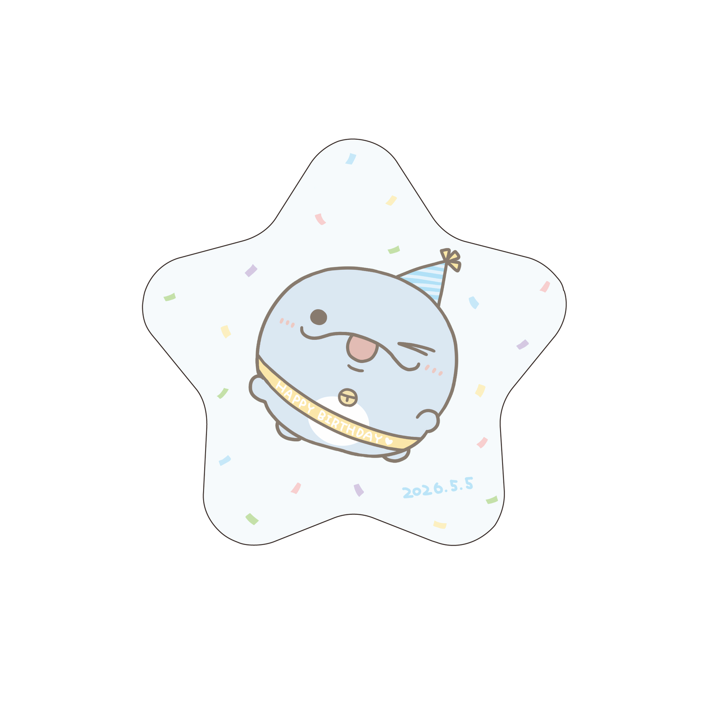 [OYAKOIRUKA] OYAKOIRUKA Birthday♪ Star-Shaped Pin Badge [Shipping in late-June]