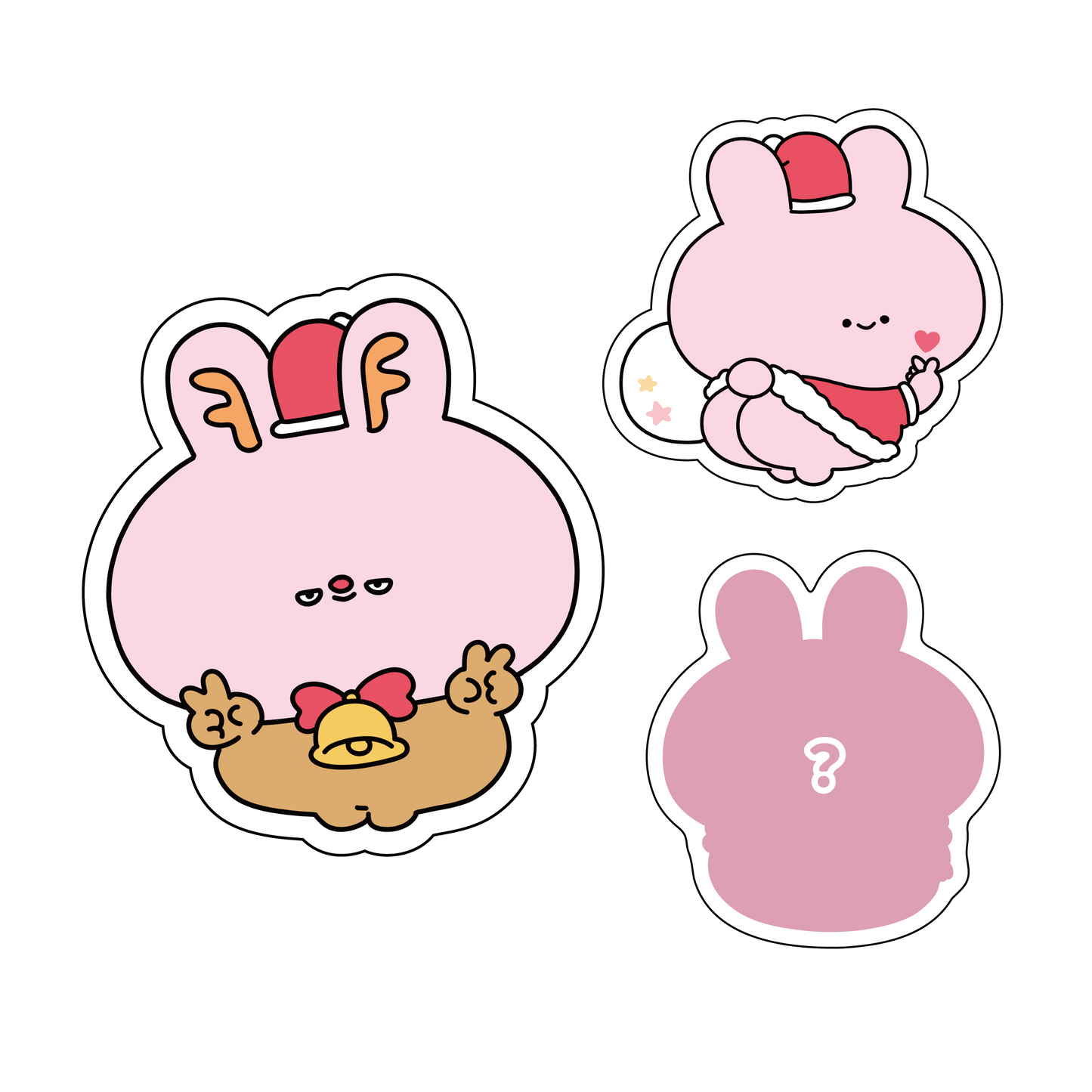 [ASAMIMICHAN] Secret included♪ Random Christmas Sticker (3 types total) [Shipping in mid-December]