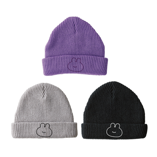 【あさみみちゃん】おかおの刺繍ニット帽【2月中旬発送】