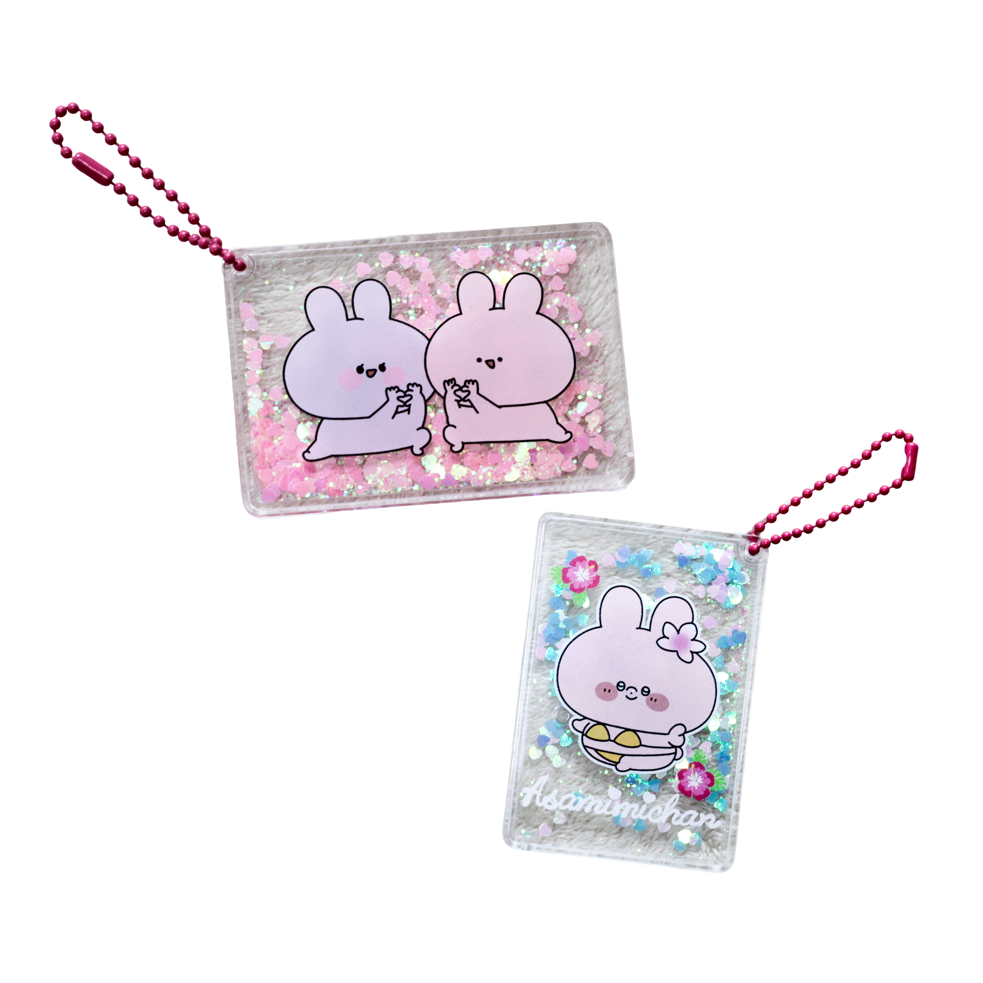 あさみみちゃん】グリッターキーホルダー【7月下旬発送