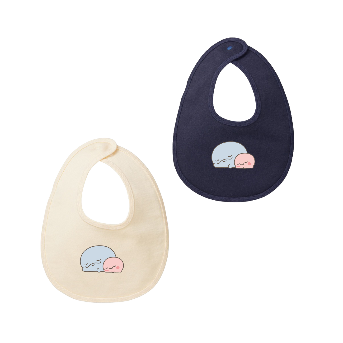 【親子イルカ】刺繍ベビースタイ【9月下旬発送】