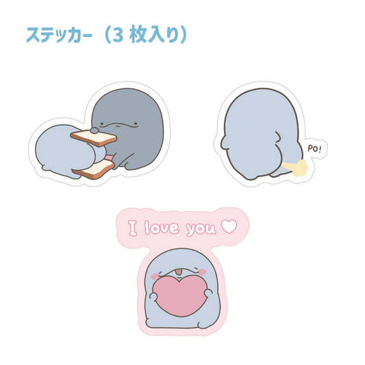 [Parent and child dolphin] Stickers (3 pieces) [Shipped in mid-October]