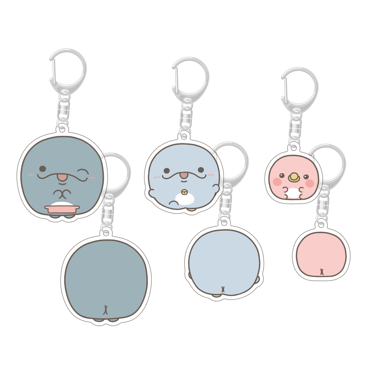 【親子イルカ】両面プリントアクキー【7月下旬発送】