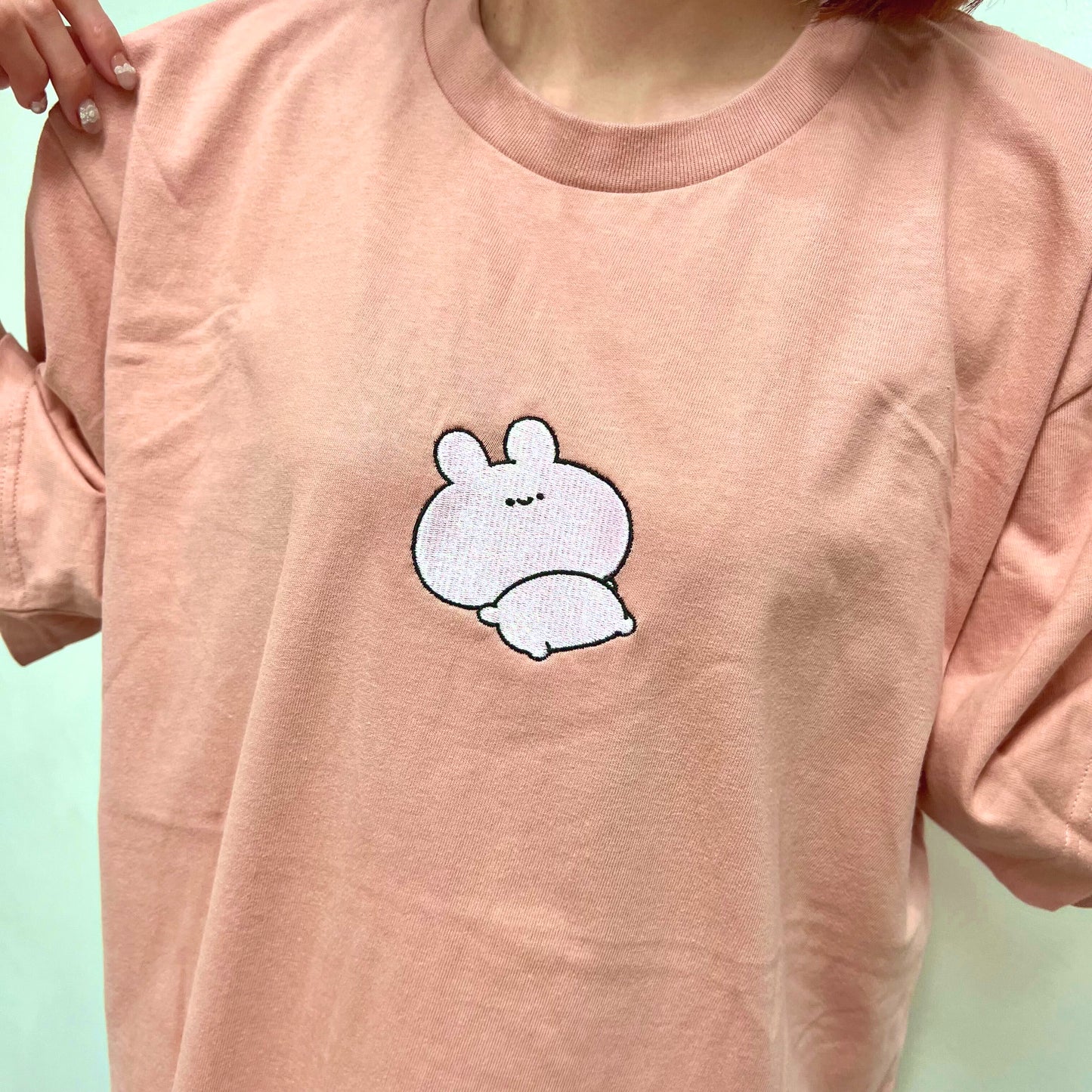 【あさみみちゃん】だらっとビッグシルエット刺繍Tシャツ(ASAMIMI BASIC 2024 JUNE)【8月中旬発送】