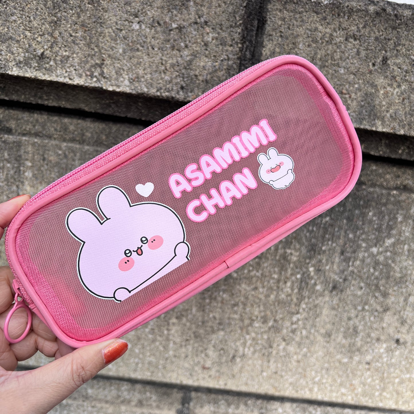 【あさみみちゃん】ハードメッシュペンケース【6月下旬発送】