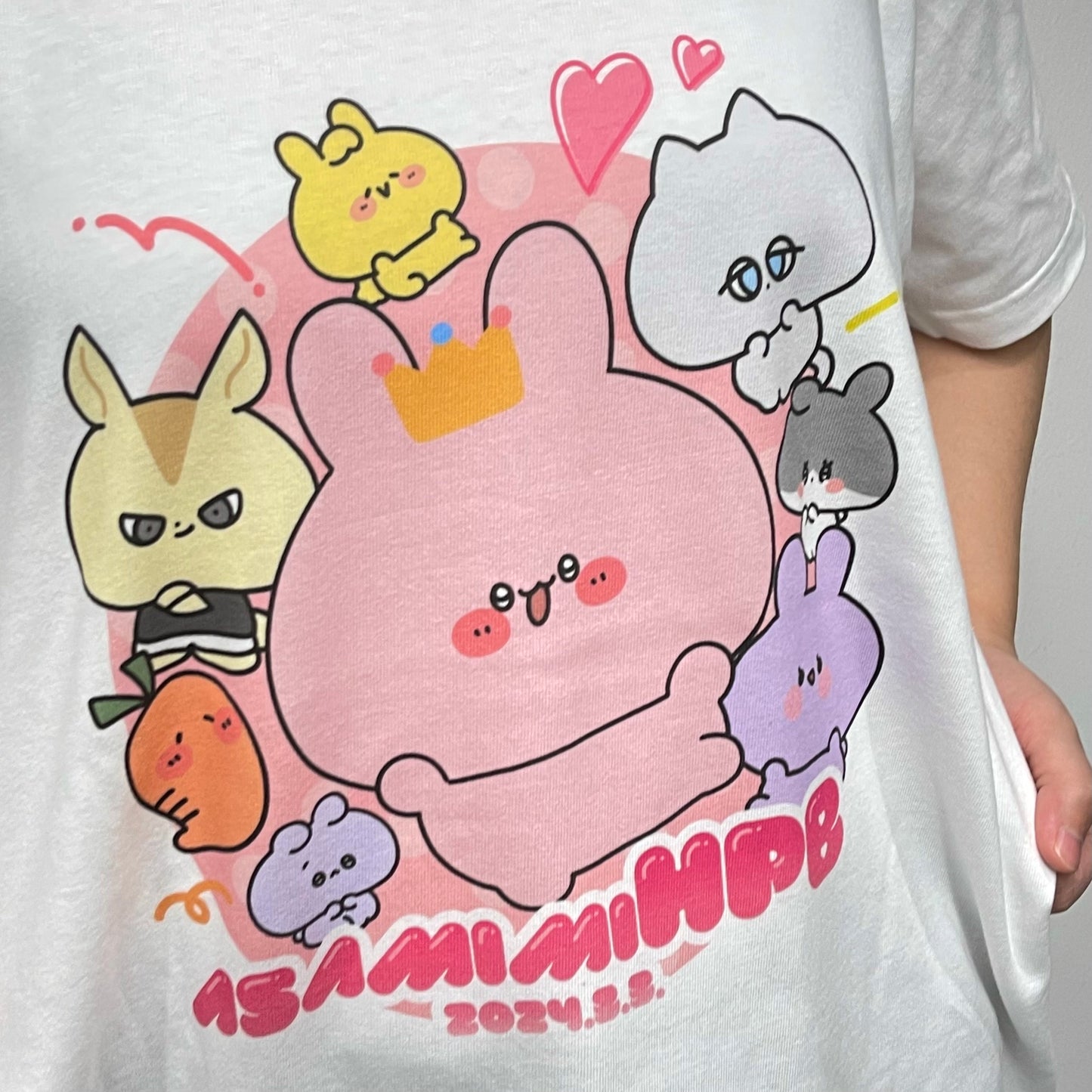 【あさみみちゃん】プリント半袖Tシャツ（あさみみバースデー2024）【4月中旬発送】