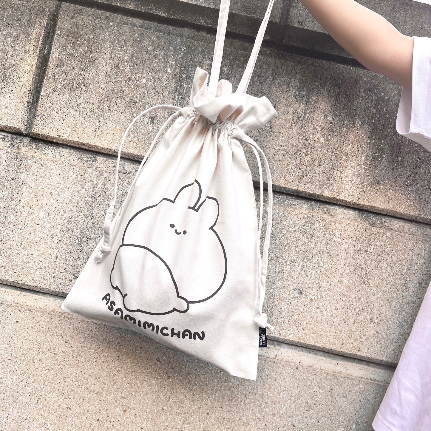 【あさみみちゃん】巾着バッグ【7月下旬発送】