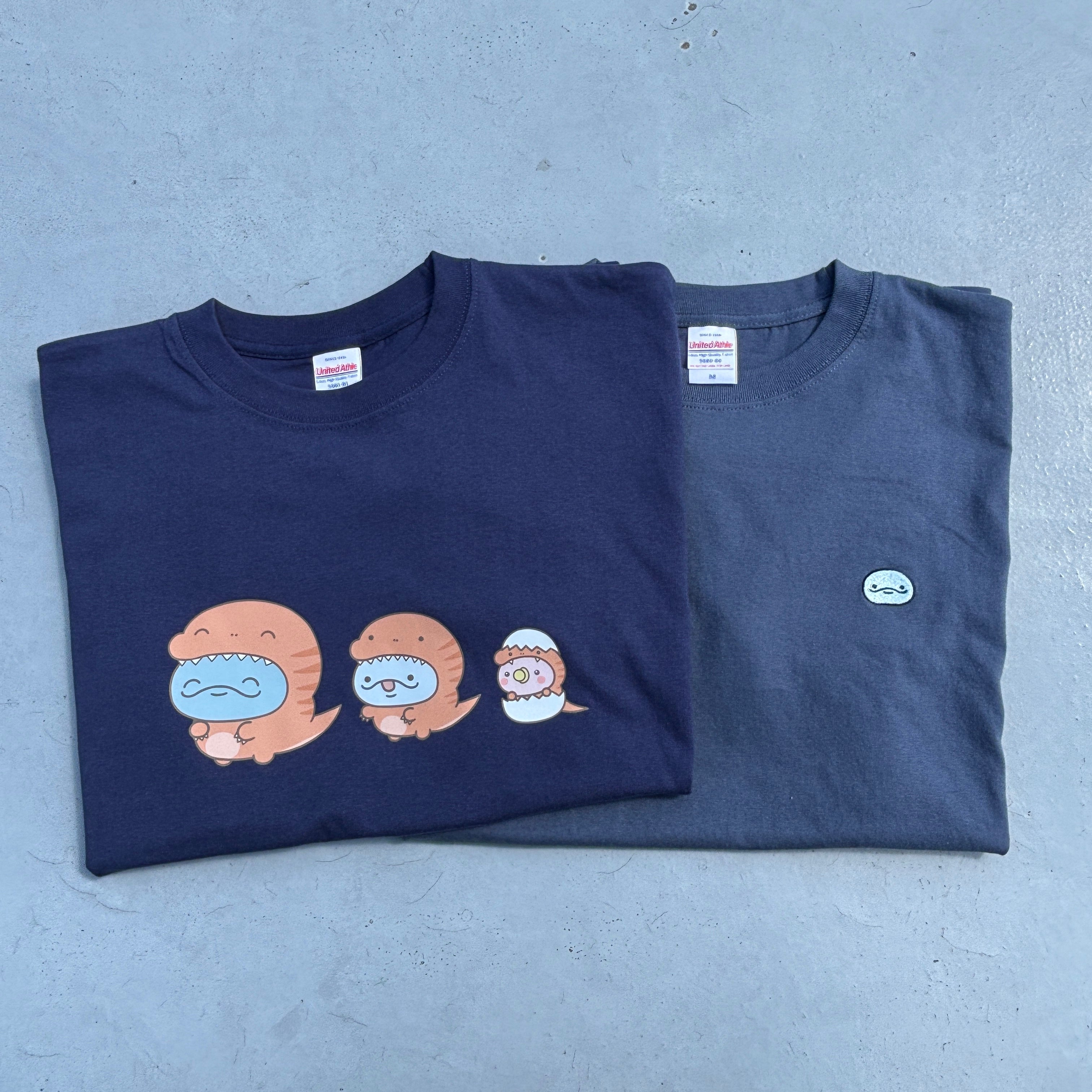 親子イルカ】ワンポイント刺繍Tシャツ【10月中旬発送 親子イルカ】ワンポイント刺繍Tシャツ【10月中旬発送