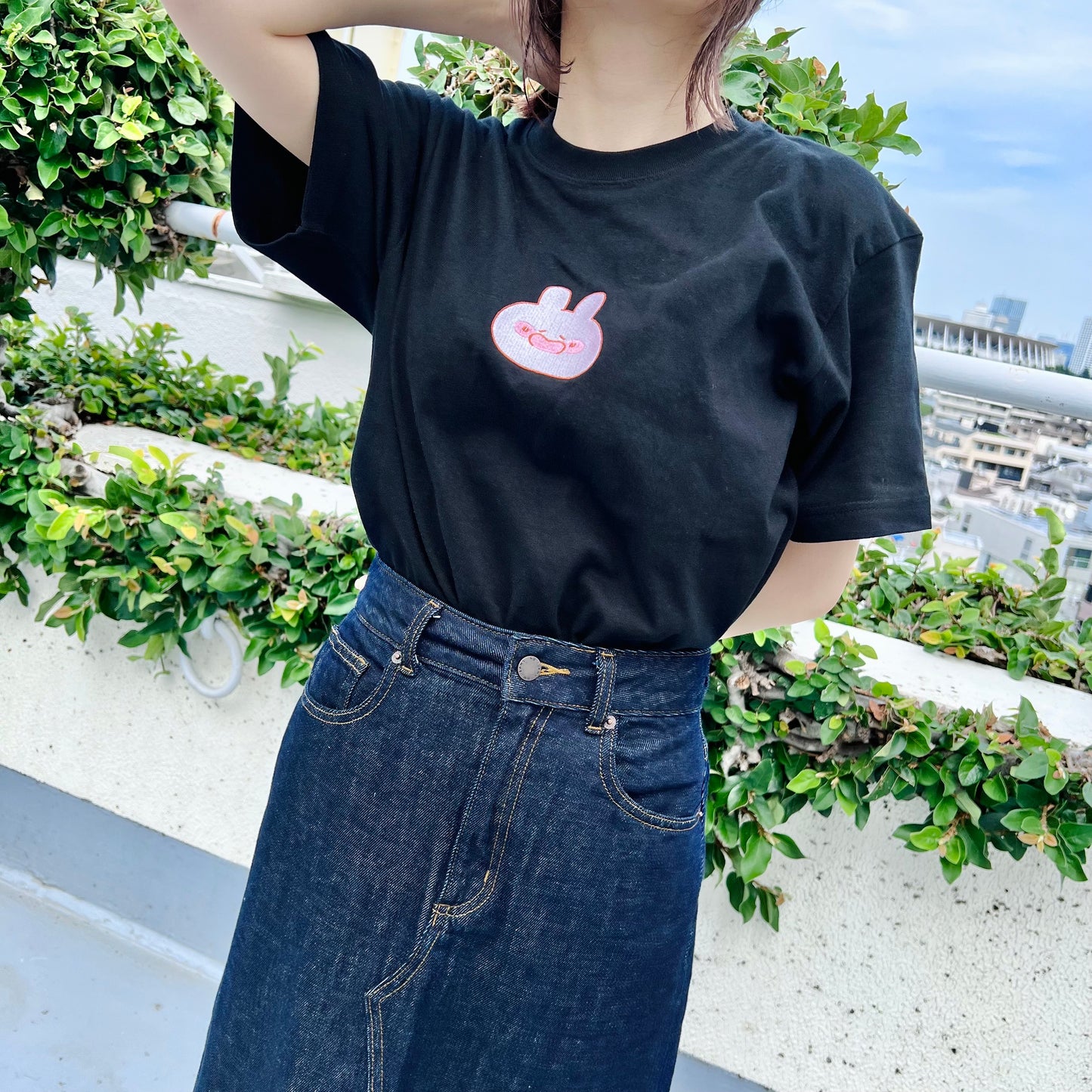 【あさみみちゃん】みんなでリンクコーデしちゃお❣️刺繍Tシャツ(ASAMIMI BASIC 2024 JULY)【9月下旬発送】