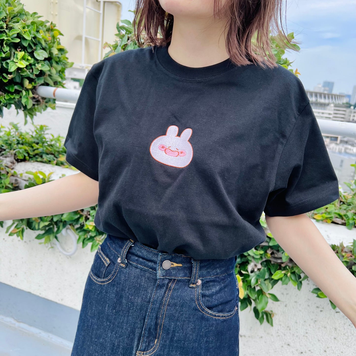 [<tc>ASAMIMI-CHAN</tc>] Let's all link coordinate❣️ Embroidered T-shirt (ASAMIMI BASIC 2024 JULY) [Shipped in late September]