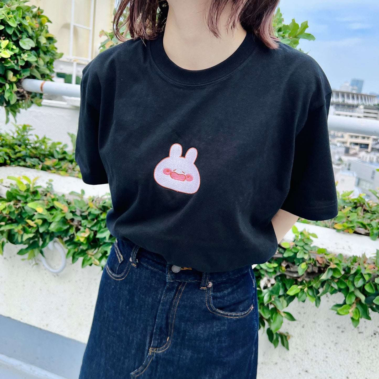 [<tc>ASAMIMI-CHAN</tc>] Let's all link coordinate❣️ Embroidered T-shirt (ASAMIMI BASIC 2024 JULY) [Shipped in late September]