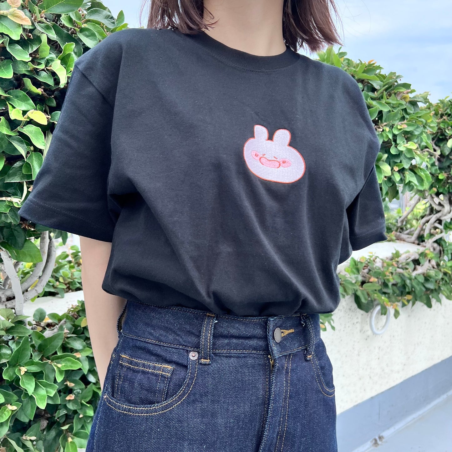 [<tc>ASAMIMI-CHAN</tc>] Let's all link coordinate❣️ Embroidered T-shirt (ASAMIMI BASIC 2024 JULY) [Shipped in late September]