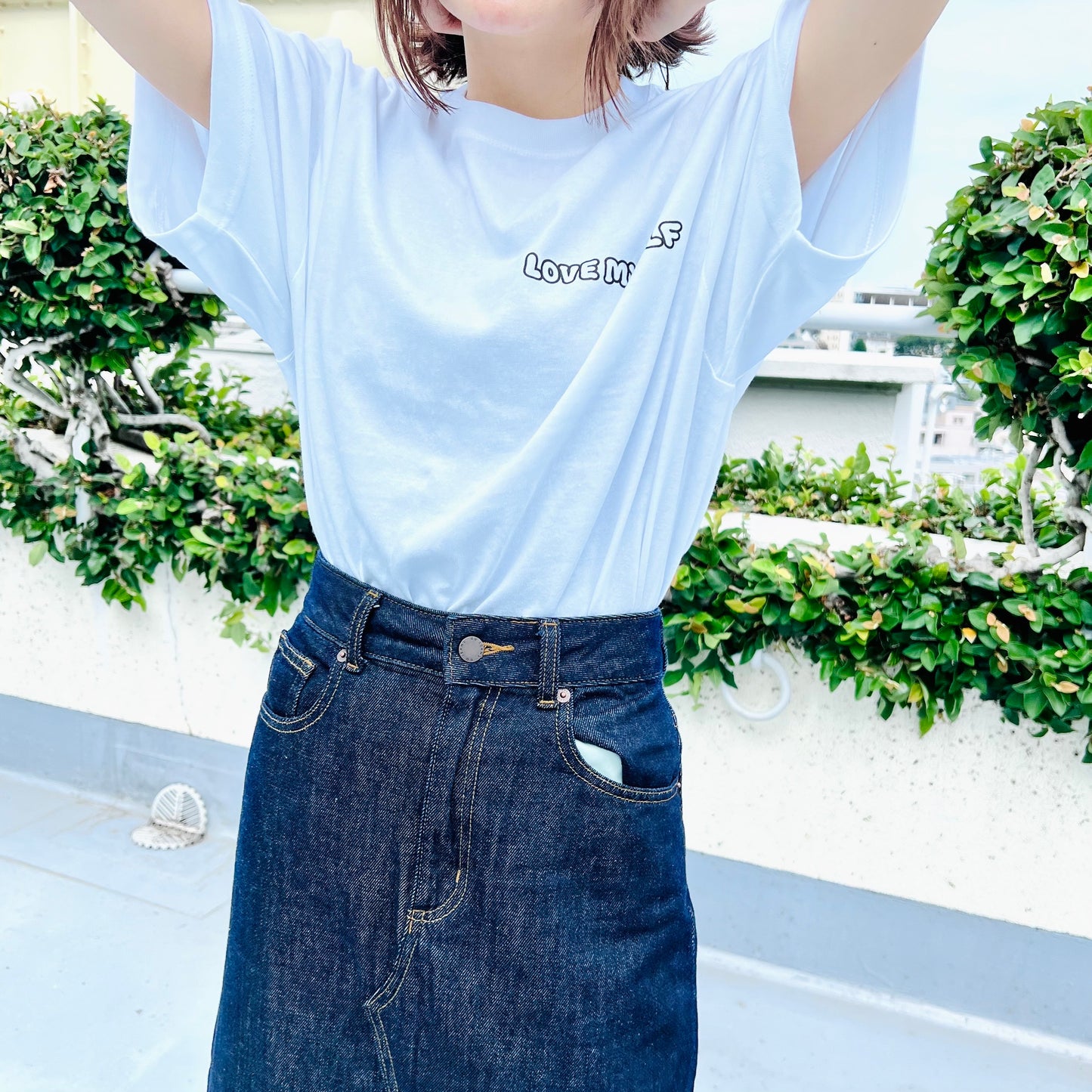 【あさみみちゃん】LOVE MYSELF♡プリントTシャツ(ASAMIMI BASIC 2024 JULY)【9月下旬発送】