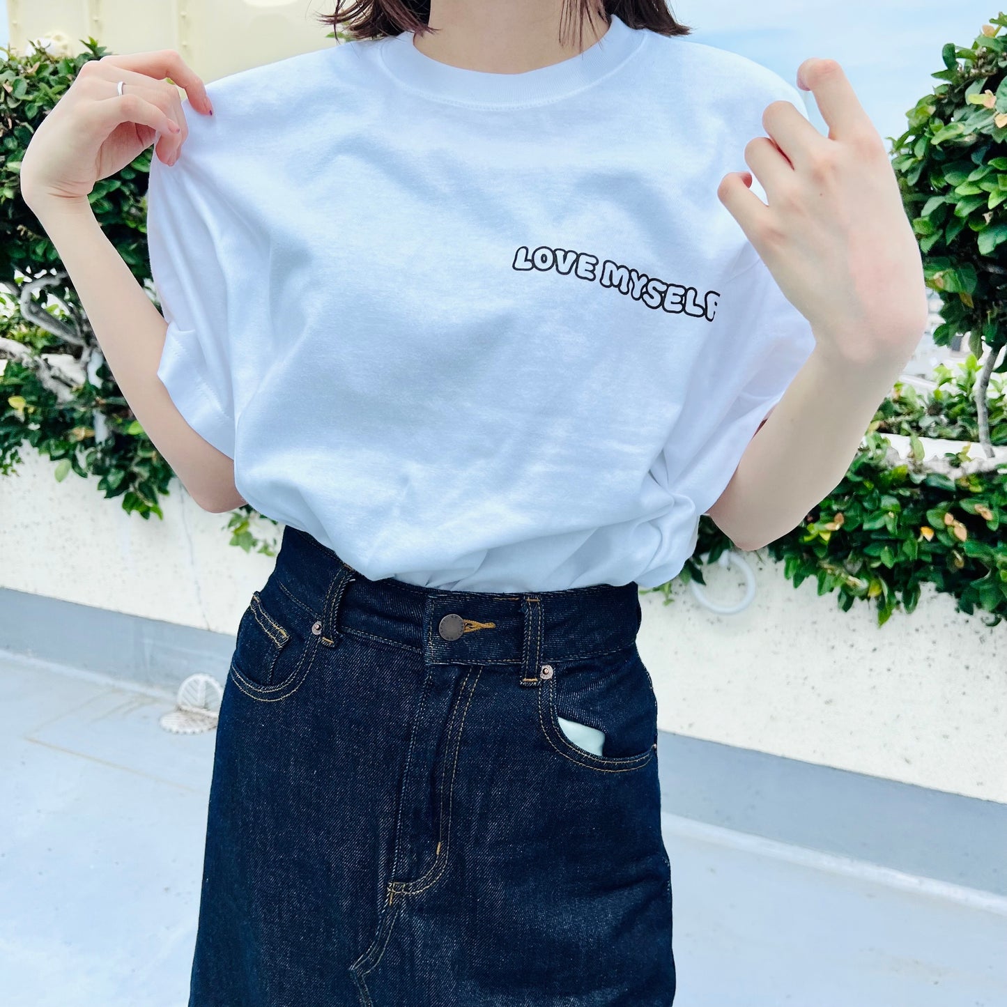 [Asamimi-chan] LOVE MYSELF♡ T-shirt imprimé (ASAMIMI BASIC 2024 JUILLET) [Expédié fin septembre]