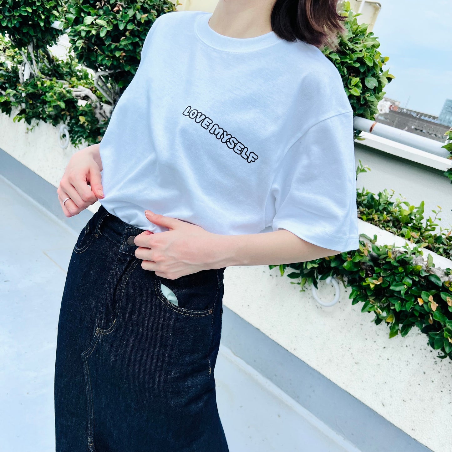 【あさみみちゃん】LOVE MYSELF♡プリントTシャツ(ASAMIMI BASIC 2024 JULY)【9月下旬発送】