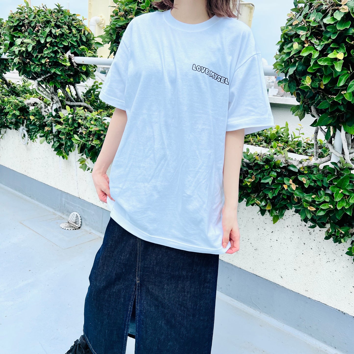 【あさみみちゃん】LOVE MYSELF♡プリントTシャツ(ASAMIMI BASIC 2024 JULY)【9月下旬発送】