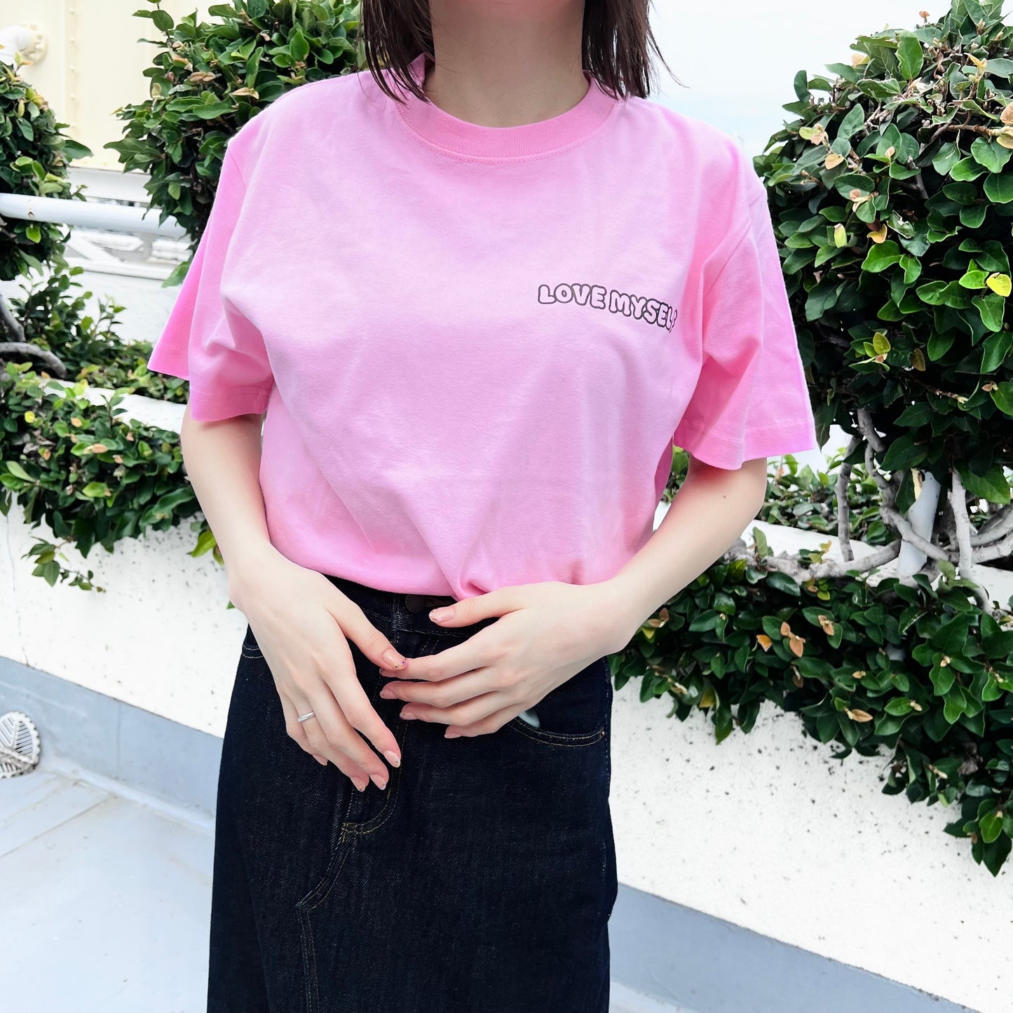 【あさみみちゃん】LOVE MYSELF♡プリントTシャツ(ASAMIMI BASIC 2024 JULY)【9月下旬発送】