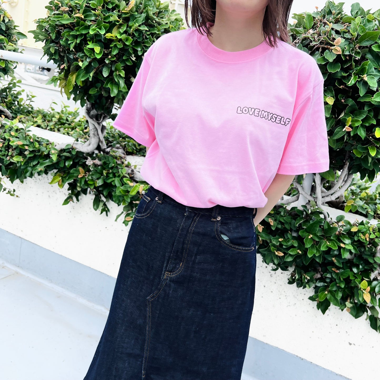 【あさみみちゃん】LOVE MYSELF♡プリントTシャツ(ASAMIMI BASIC 2024 JULY)【9月下旬発送】