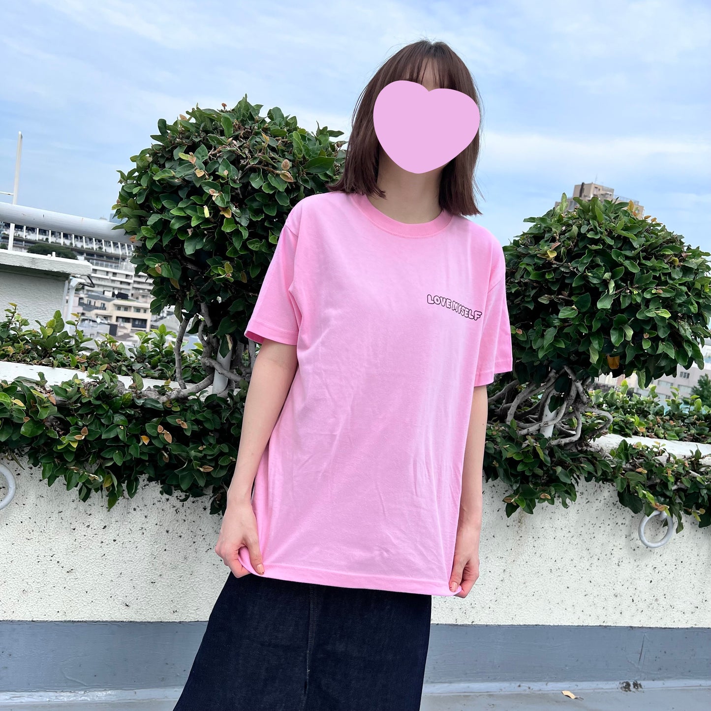 【あさみみちゃん】LOVE MYSELF♡プリントTシャツ(ASAMIMI BASIC 2024 JULY)【9月下旬発送】