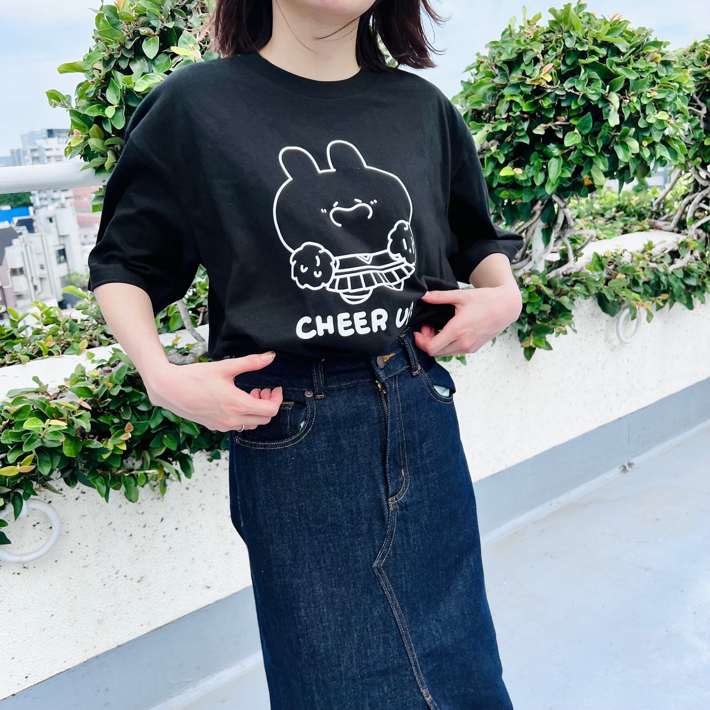 【あさみみちゃん】応援してるよビッグシルエットTシャツ(CHEER UP!シリーズ)