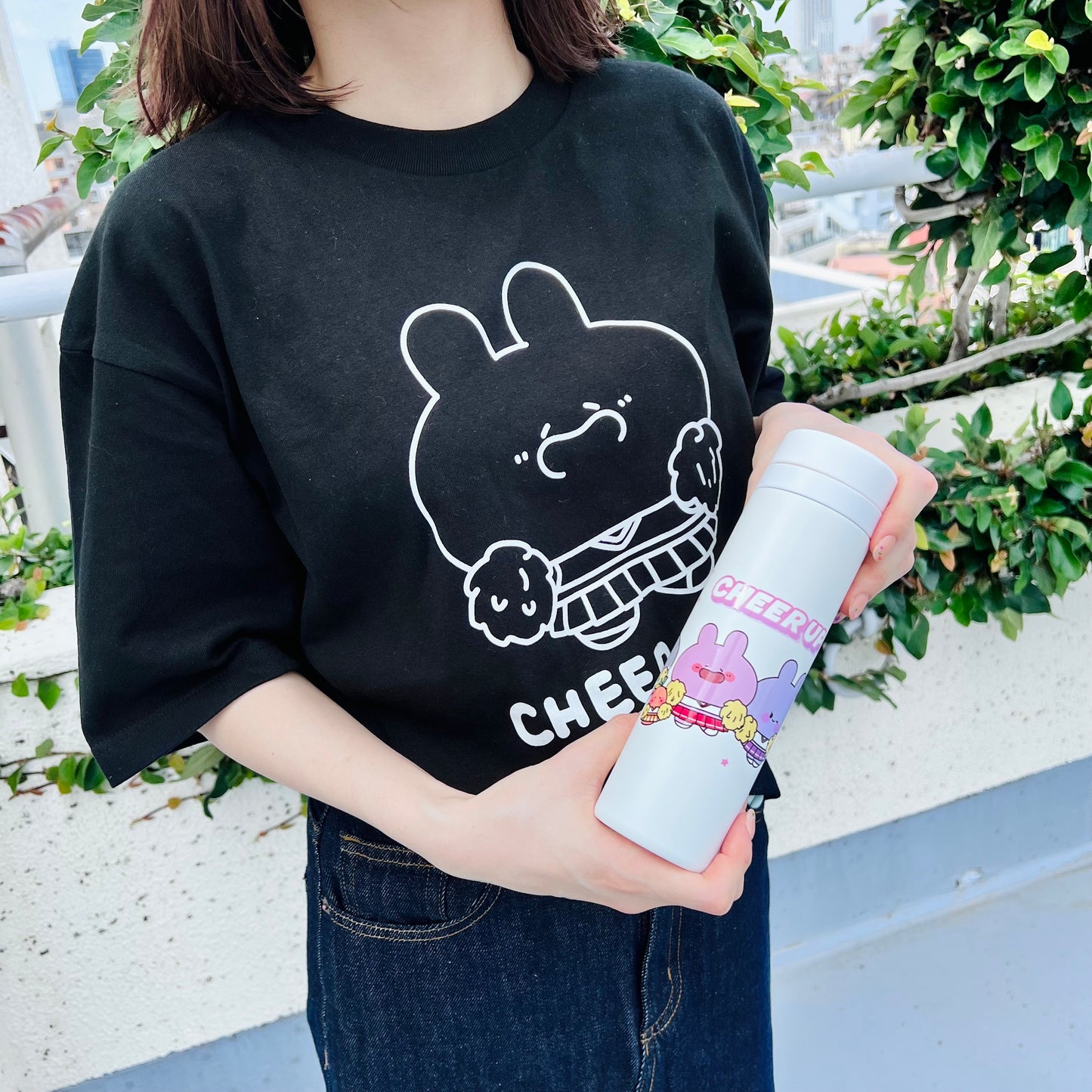 【あさみみちゃん】応援してるよビッグシルエットTシャツ(CHEER UP!シリーズ)