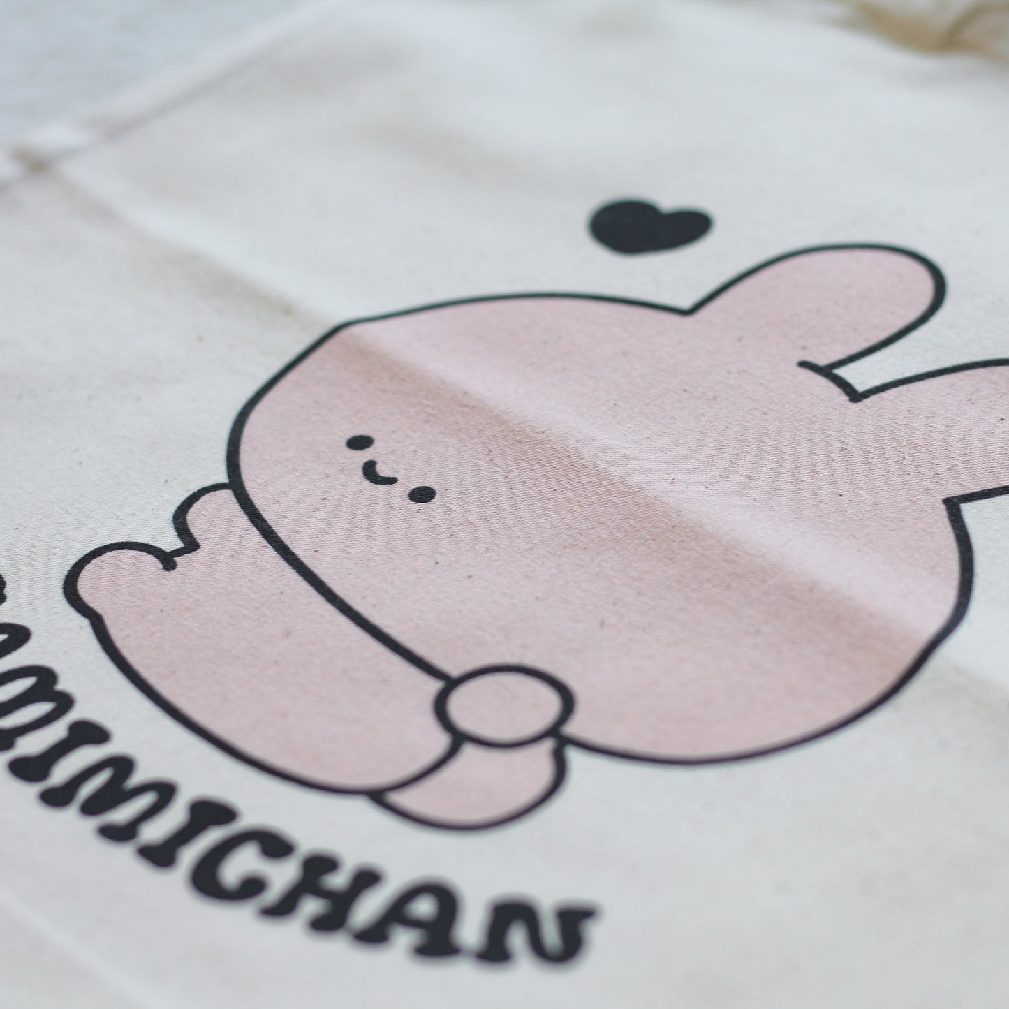 [<tc>ASAMIMI-CHAN</tc>]LOVE MYSELF♡Tote bag with eyelets (ASAMIMI BASIC 2024 JULY) [Shipped in late September]