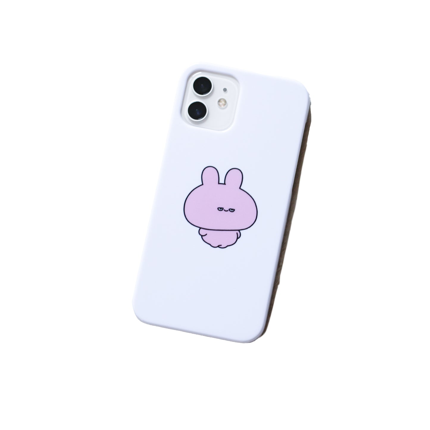 [Asamimi-chan] Half-eyed Asamimi smartphone case compatible with almost all models (white) [shipped in late September]