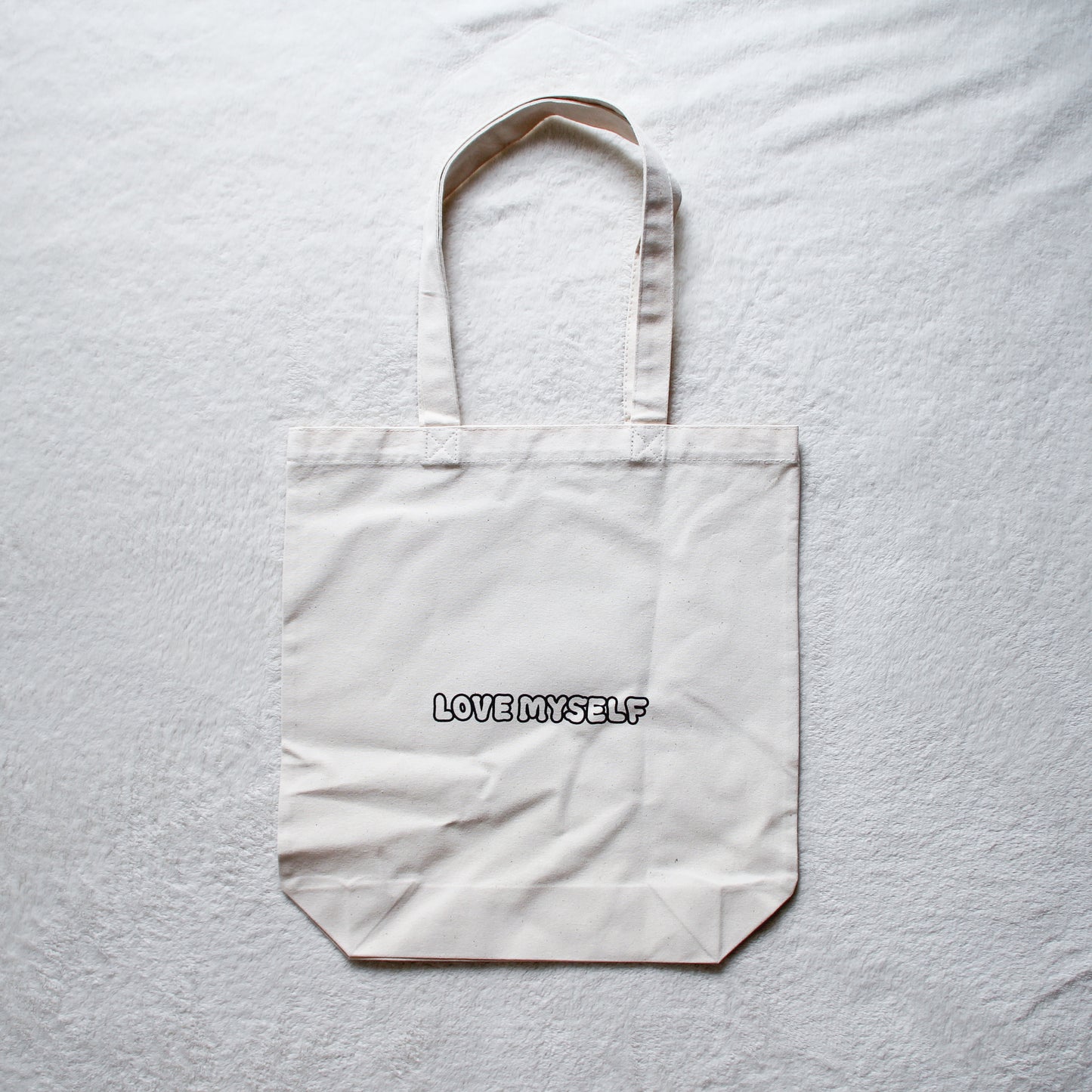 [<tc>ASAMIMI-CHAN</tc>]LOVE MYSELF♡Tote bag with eyelets (ASAMIMI BASIC 2024 JULY) [Shipped in late September]