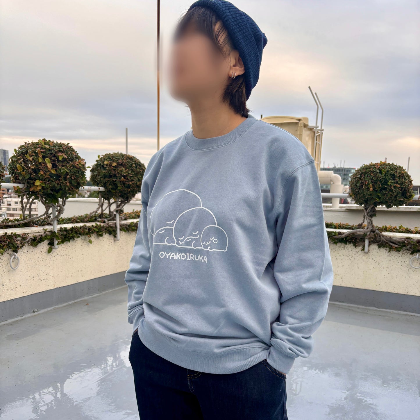 [OYAKOIRUKA] Bedruckter Pullover [Versand Mitte Dezember]