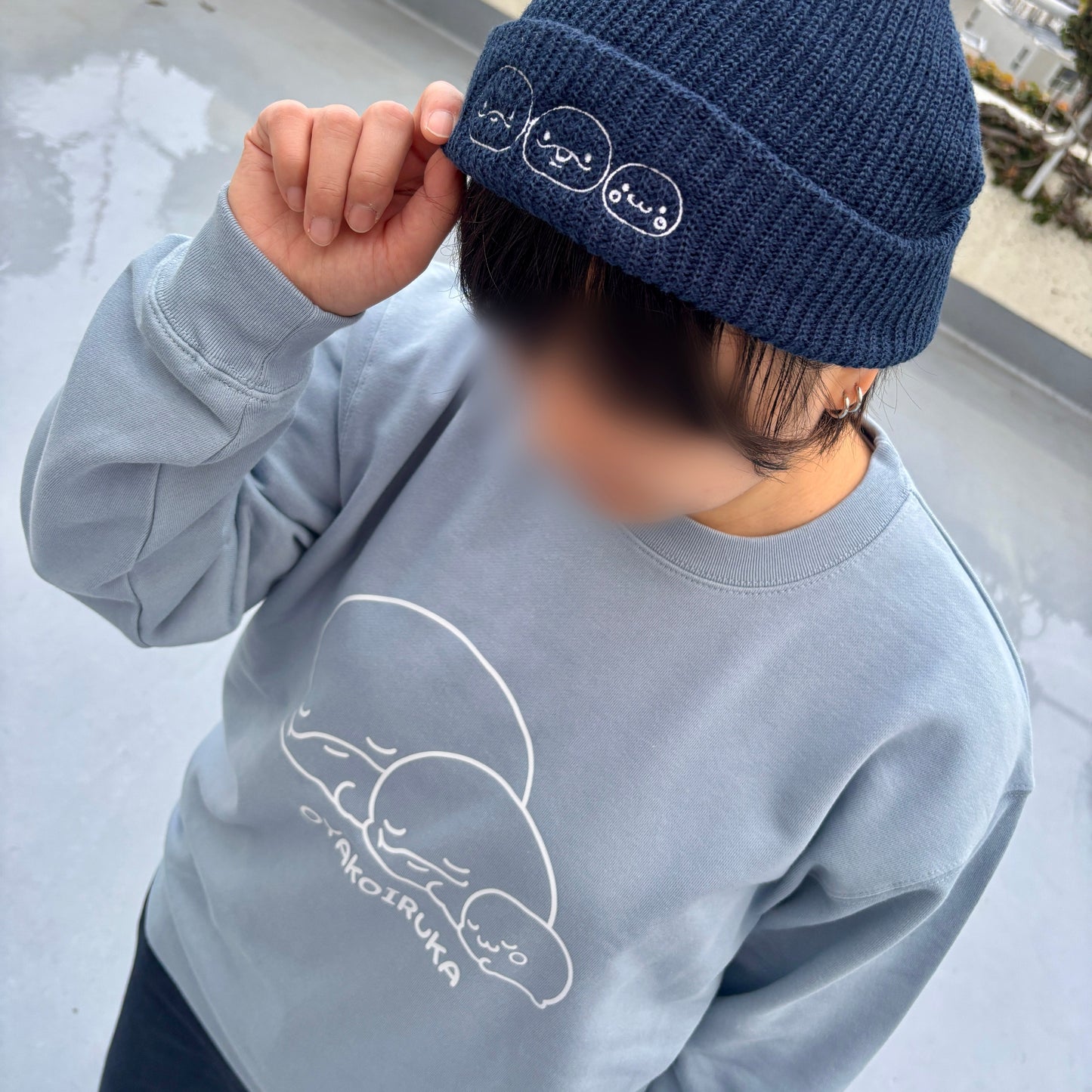 [OYAKOIRUKA] Bedruckter Pullover [Versand Mitte Dezember]