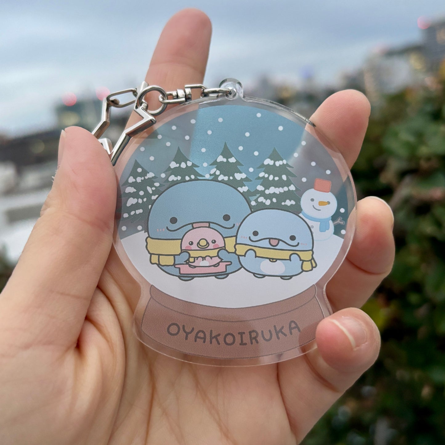 [OYAKOIRUKA] Schneekugel Acryl Schlüsselanhänger [Versand Mitte Dezember]
