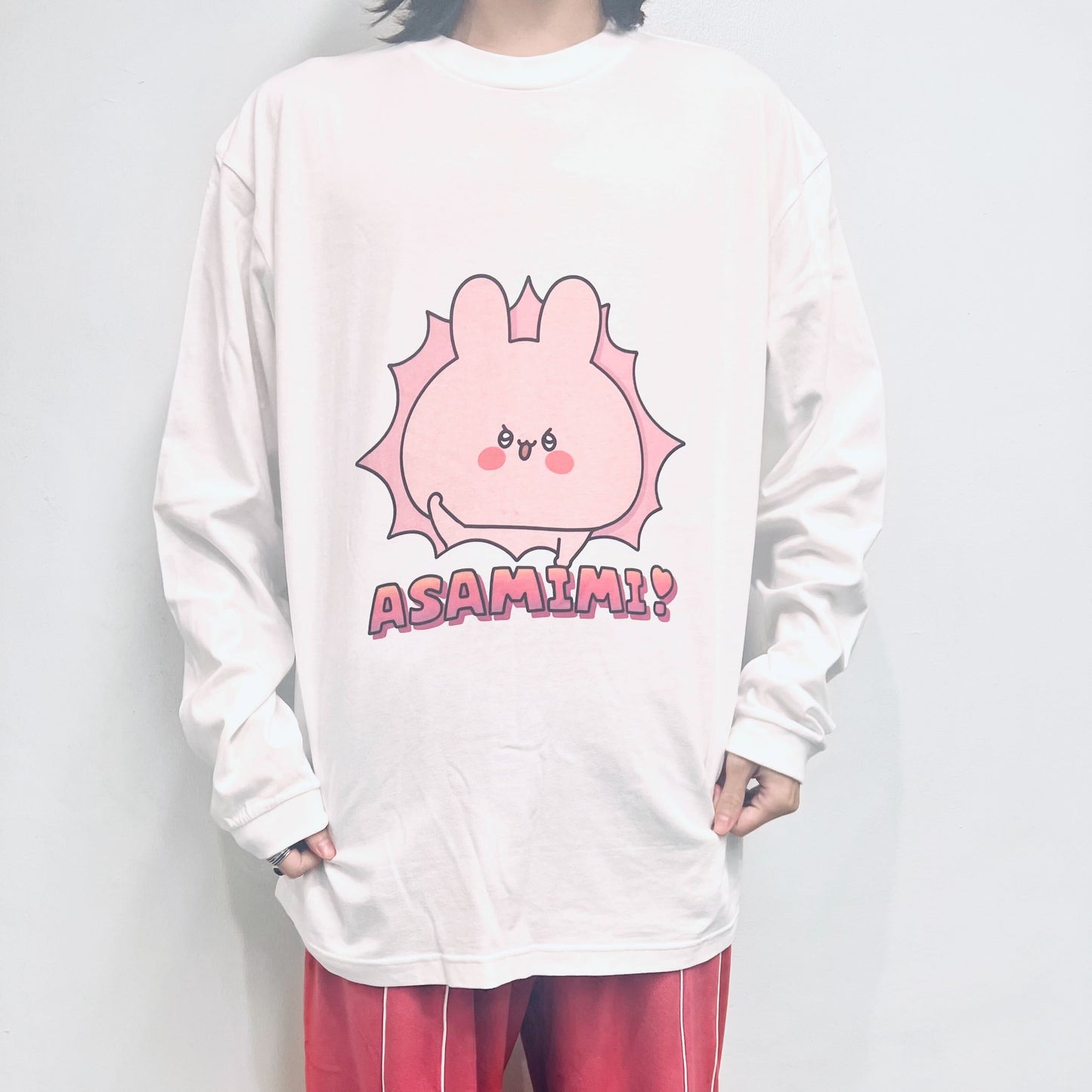 【あさみみちゃん】飛び出し❣ロングTシャツ（あさみみちゃん　大人気シーンよせあつめシリーズ） 【2月中旬発送】