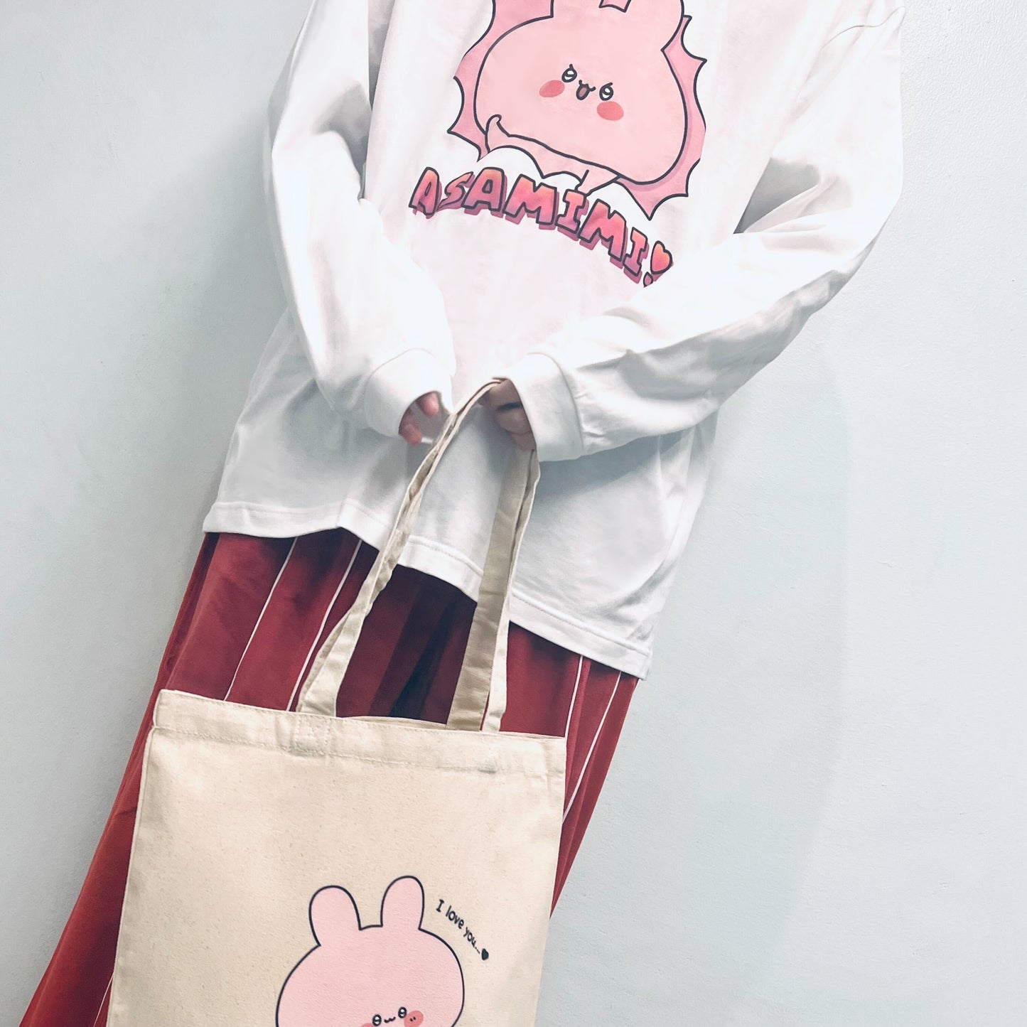 【あさみみちゃん】飛び出し❣ロングTシャツ（あさみみちゃん　大人気シーンよせあつめシリーズ） 【2月中旬発送】