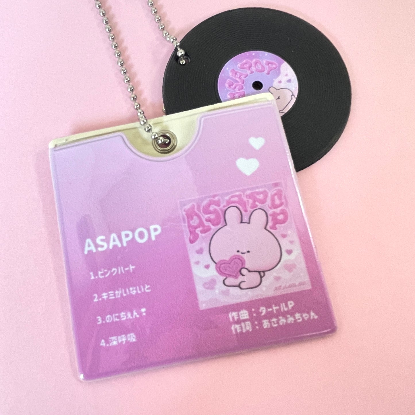 【あさみみちゃん】BAND_かざして再生！レコード型キーホルダー（ASAMIMI BASIC 2024 March）