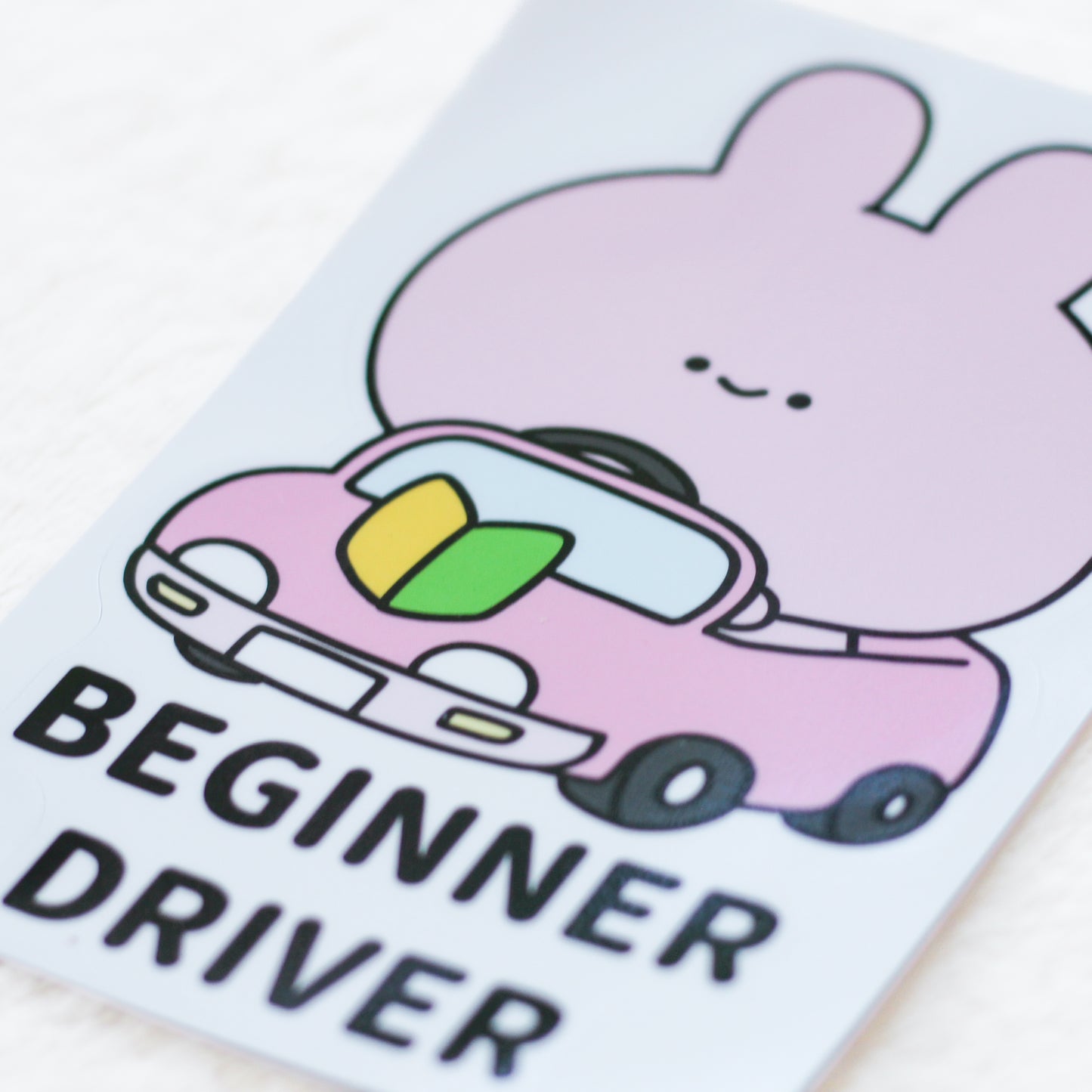 [ASAMIMI-CHAN 】BEGINNER DRAIVER sticker【Shipping in mid-November】