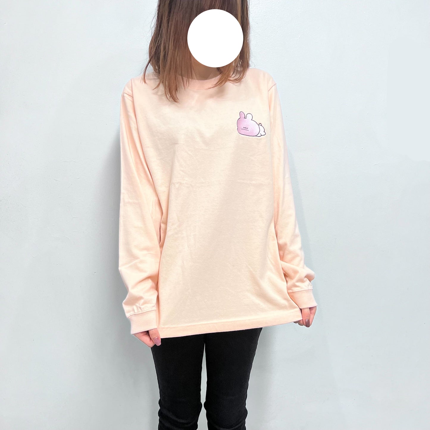 [ASAMIMI-CHAN ] Daramuni♡ embroidered long sleeve T-shirt [Shipping in mid-November]