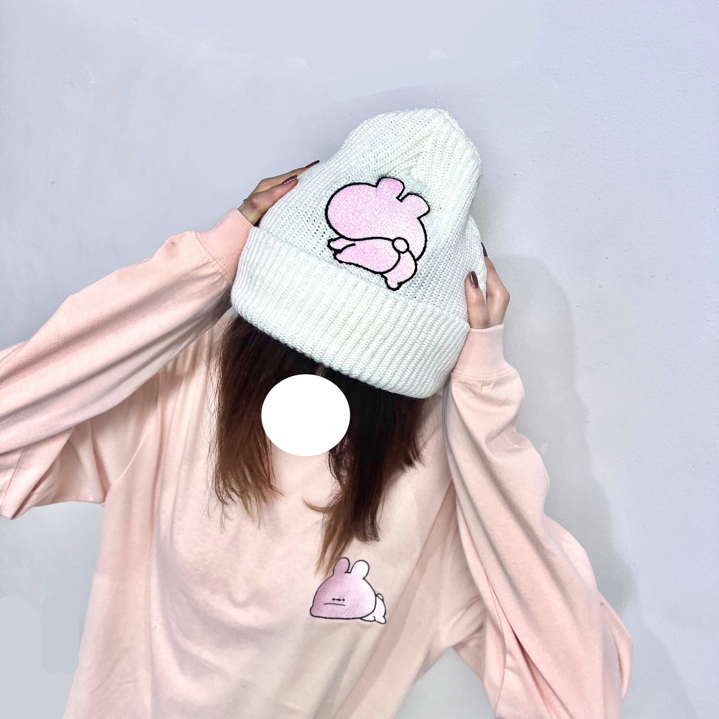 [ASAMIMI-CHAN 】Butt appeal❣ Embroidered beanie [Shipping in mid-November]