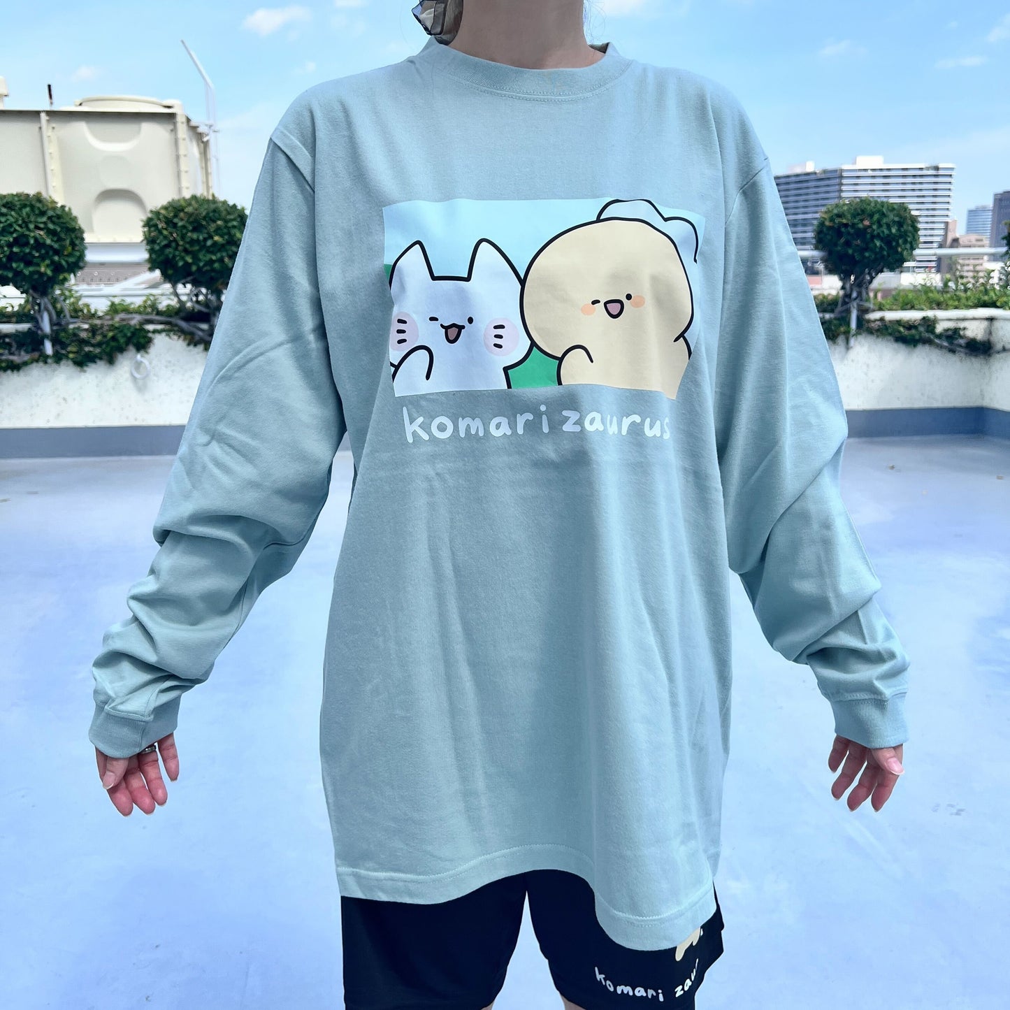 [KOMARIZAURUSU] Two-person Print Long Sleeve T-Shirt [Shipping in mid-October]