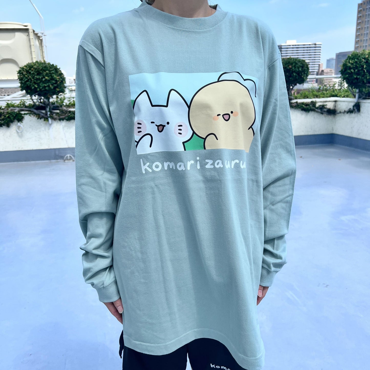 [KOMARIZAURUSU] Two-person Print Long Sleeve T-Shirt [Shipping in mid-October]