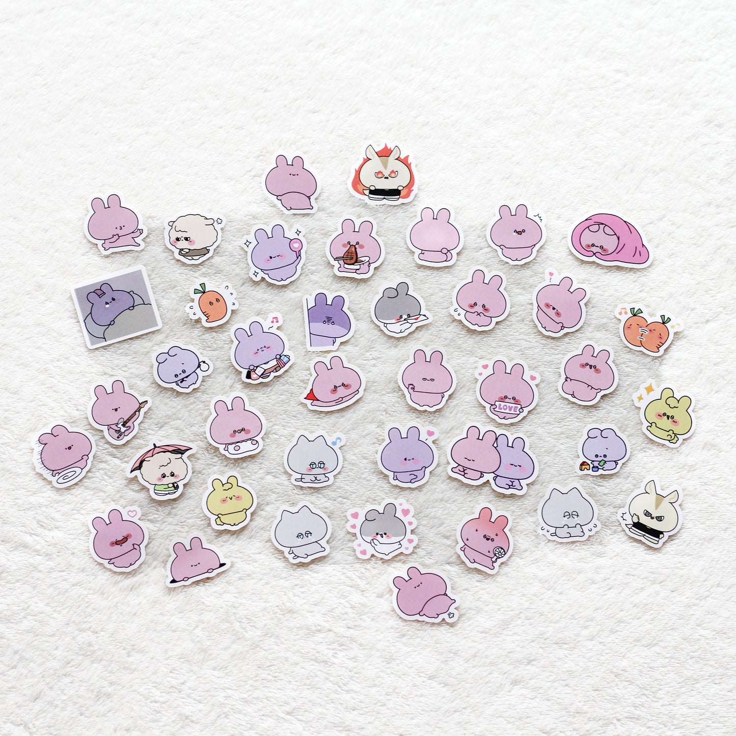 [ASAMIMI-CHAN ] Flake sticker &amp; accessory case set [Shipping in mid-November]