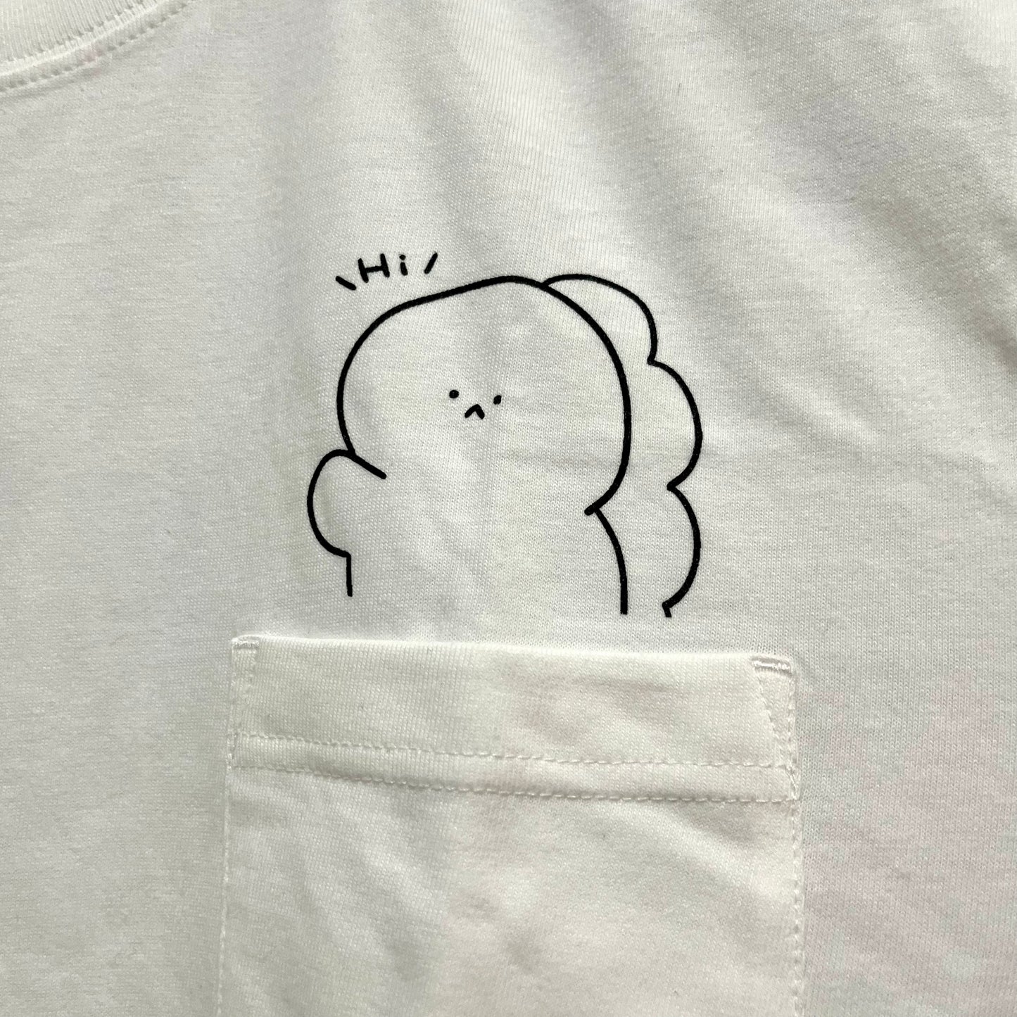 [KOMARIZAURUSU] T-Shirt mit Ein-Punkt-Druck 