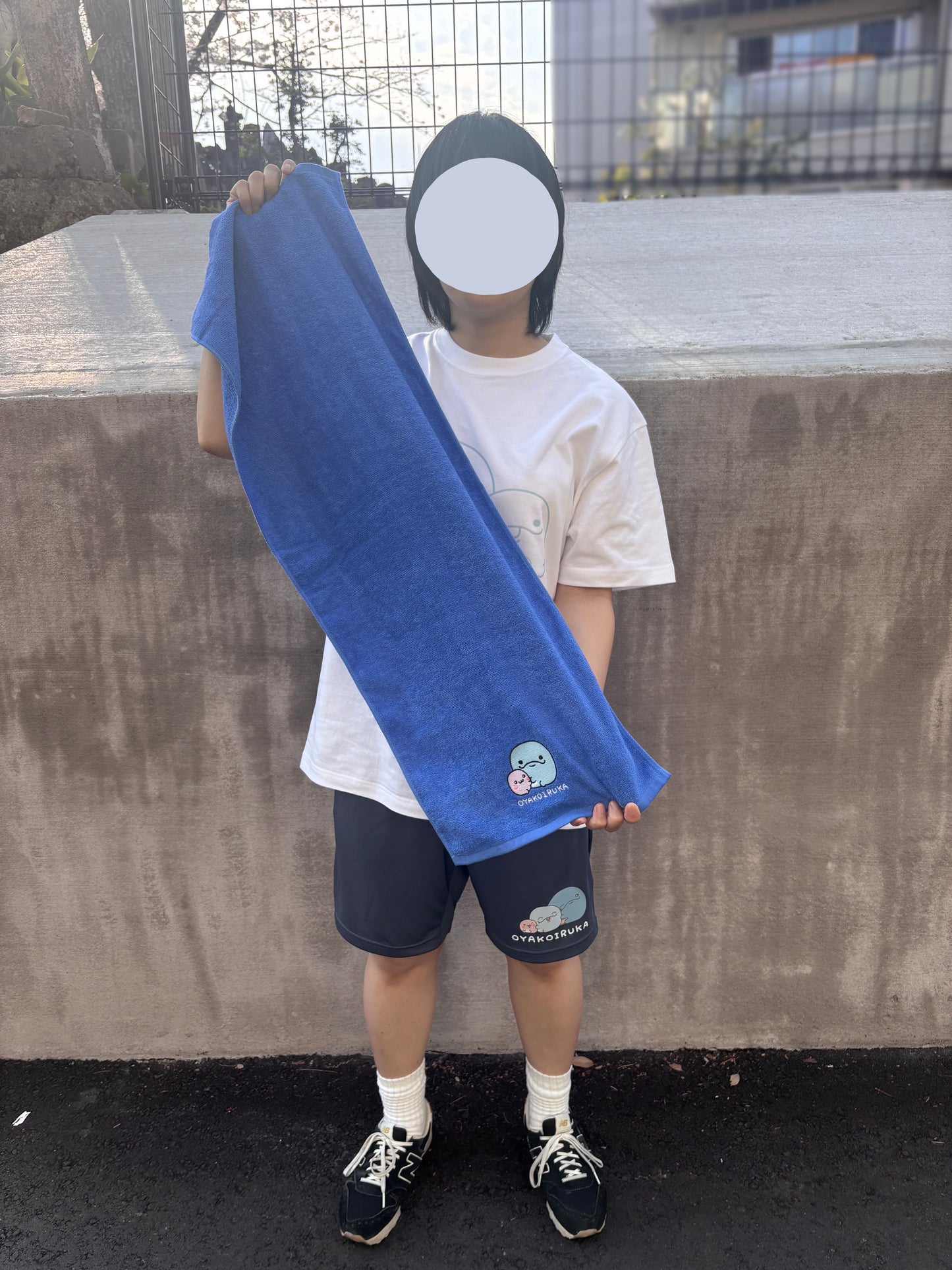 [OYAKOIRUKA] One-point embroidery face towel [Shipping in late-May]