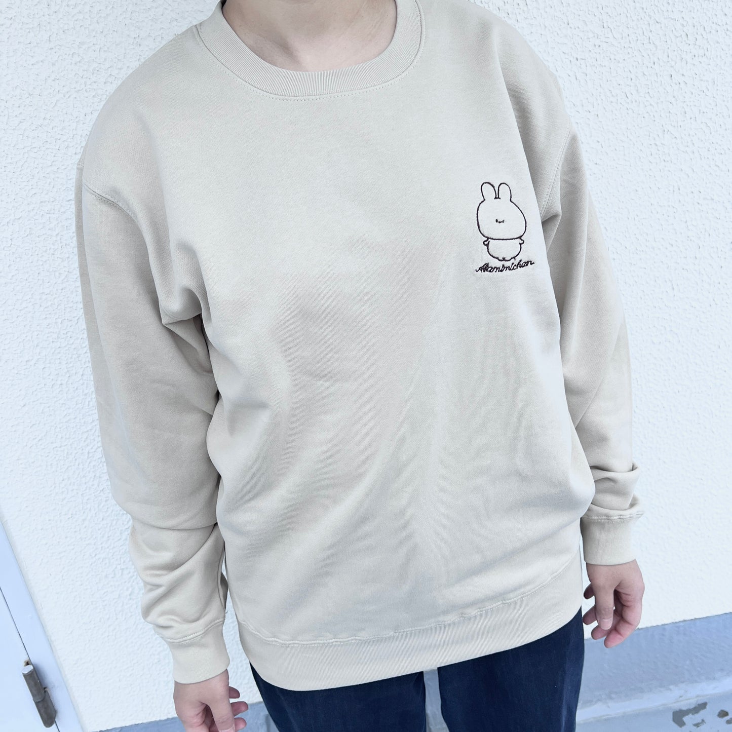 [ASAMIMICHAN] Sweat-shirt à broderie discrète [Expédition mi-décembre]