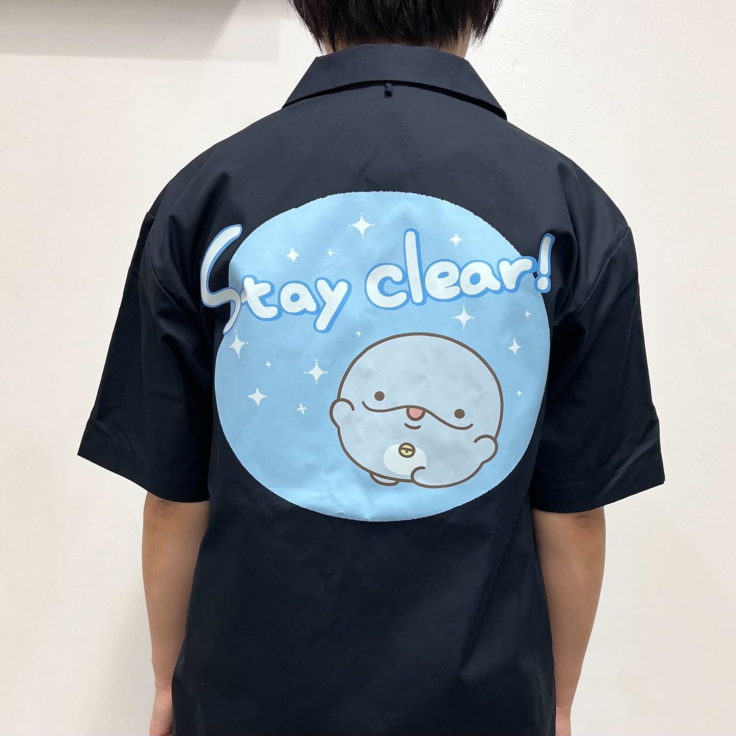 【親子イルカ】T/Cオープンカラーシャツ（ワンサイズ）【6月中旬発送】