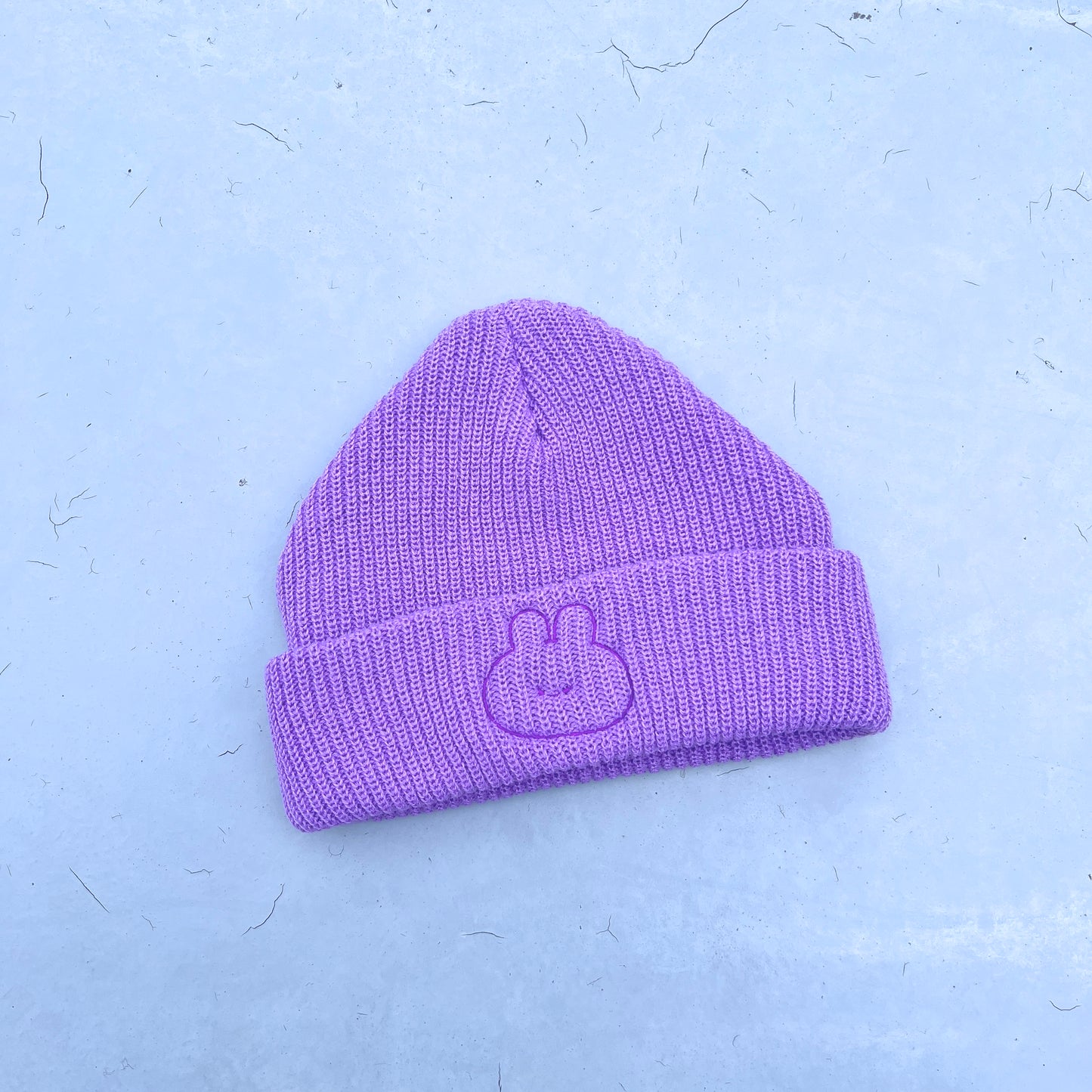 【あさみみちゃん】おかおの刺繍ニット帽【2月中旬発送】